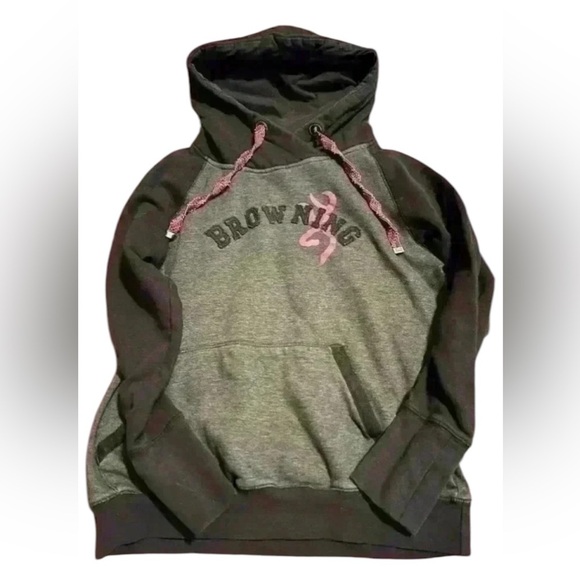 Girls Browning hoodie size medium black, grey, pink - Picture 1 of 5